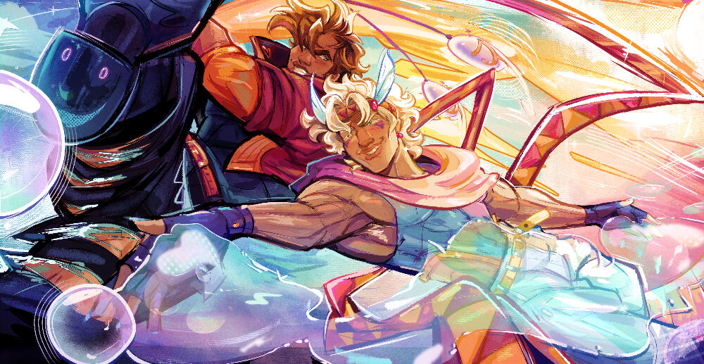 joseph joestar &amp; caesar zeppeli from jojo's bizarre adventure