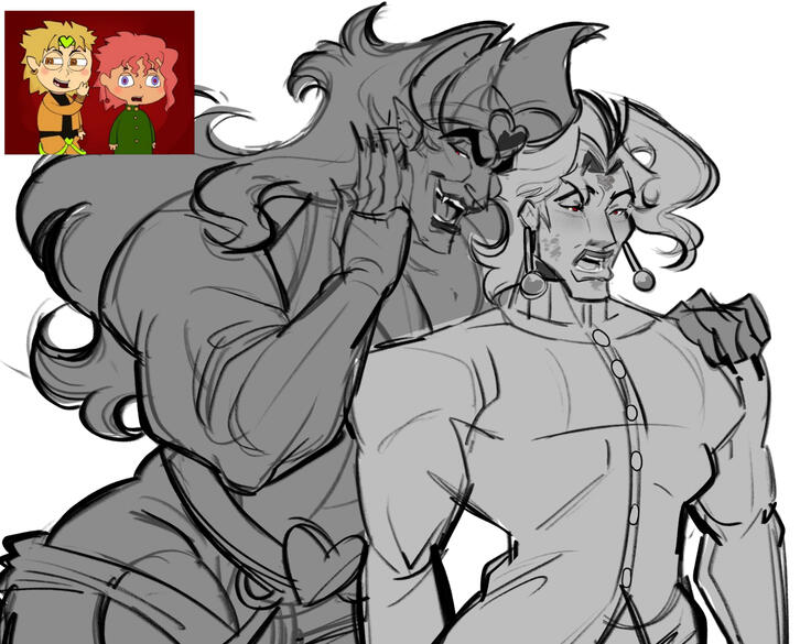 dio &amp; kakyoin from jojo's bizarre adventure